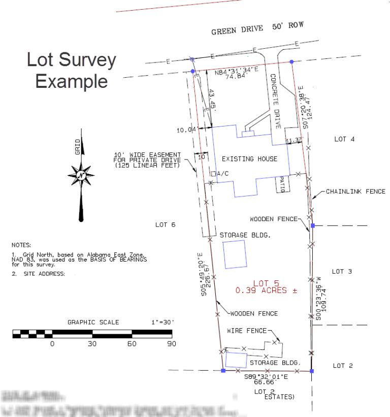 Lot Survey Maxwell Land Surveying